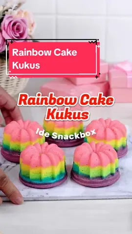 Ide Jajanan Kekinian ‼️ RAINBOW CAKE KUKUS yang Lembut dan Legit  ‼️ ide jualan SNACK BOX RAINBOW CAKE KUKUS Bahan: 4 butir telur 150 gr gula pasir 1 sdt SP (Ovalet/TBM) 1/2 sdt vanila cair 150 gr tepung terigu protein sedang 1 sdm tepung maizena 1 bungkus (65 ml) santan instant 1 sachet (40gr) susu kental manis 100 ml minyak #rainbowcake #rainbowcakekukus #cakekukus #kekkukus #rainbowkek #bolu #resepmudah #idejajanan #idejualan #jajanankekinian #jajananviral #idesnackbox #tanpaoven #kue 