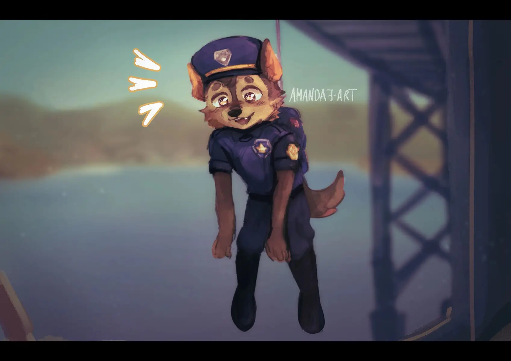 I have a new obsession with Chase from Paw Patrol. He's just so cute!  #art #illustration #pawpatrol #fyp #foryoupage #pawpatrolthemightymovie #pawpatroltiktok #pawpatrolmovie #pawpatrolchase #chase #redraw #sceneredraw #anthro #pawpatrolfanart 