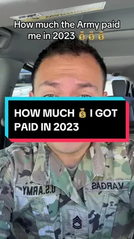 Here is a year end review on how much the Army paid me in 2023. #military #miltok #veteran #army #marines #miltokcommunity #milspouse #navy #airforce #money #moneytips #moneytok 