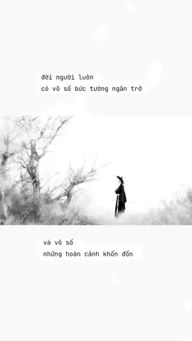 đời người  luôn có vô số bức tường ngăn trở và vô số  những hoàn cảnh khốn đốn  #anhsangtritam 
