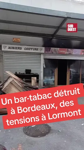 Des incidents ont eu lieu dans la nuit du 31, dans le quartier des Aubiers, à Bordeaux, où un bar-tabac a été pillé et détruit, et dans le quartier de Bois Fleuri/Génicart, à Lormont. Une quinzaine de personnes a été interpellée. #nouvelan #bordeaux 