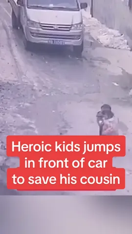 A heroic two year old jumps in front of a car to save his cousin #dailymirror #breakingnews #cousin #family #car 