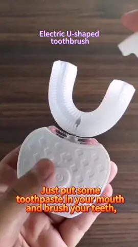 The electric U-shaped toothbrush is made of a powerful magnetic levitation motor and U- shaped silicone material, which can be rinsed with water only, and supports unlimited charging#Electric U-shaped toothbrush#Homegoodies #Goodthings #Something #viral video guru