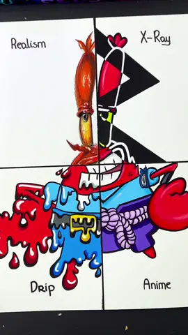 Which Mr.Krabs is your favorite? 🦀 #spongebob #mrkrabs #drawing #coloring #satisfyingvideo #oddlysatisfying #fyp 