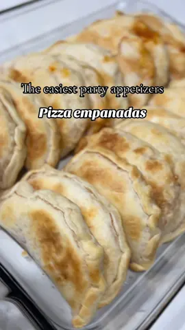 First thing to run out at the New Years Party 🤤 pizza empanadas aka empanadillas 🇵🇷 air frying it was so much better and easier than frying. Cant really say how long to bake bc i eyeballed it lol but i flip them after a few mins and baked a few mins longer after that #empanadas #empanadillas #puertoricanfood #partyfoodideas #appetizer #appetizers #easymeal #fyp 