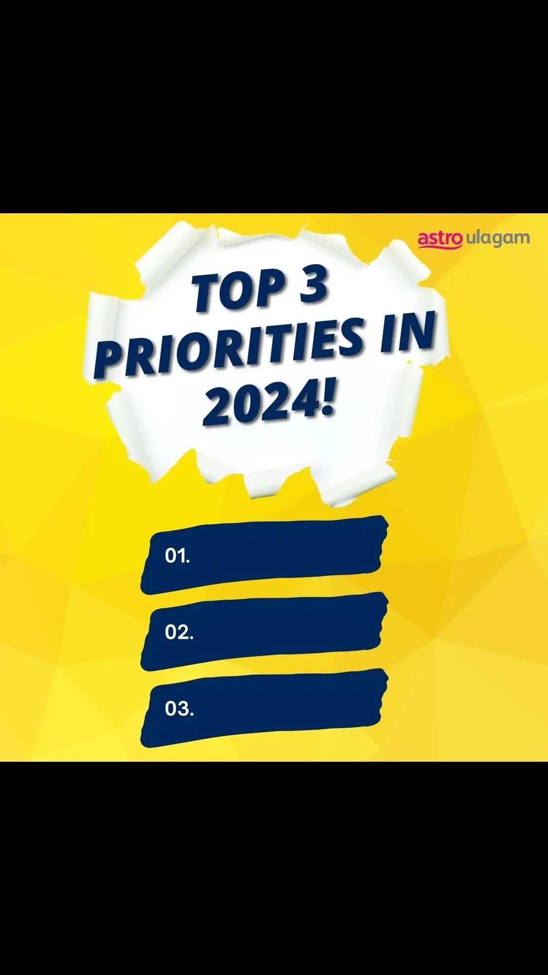 Your TOP 3 priorities in 2024? #astroulagam #ulagamwelcomes2024 