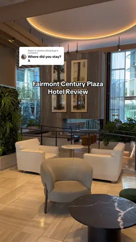 Replying to @alyshacollingridge If you’re looking to treat yourself with a bougie hotel that has everything and makes you borderline never want to leave, Fairmont Century Plaza is for you 🤩 #fairmontcenturyplaza #accorhotels #hotelreview #placestostayla #hotelsinbeverlyhills #fairmontgoldlounge #fairmontcenturyspa #thingstodola 