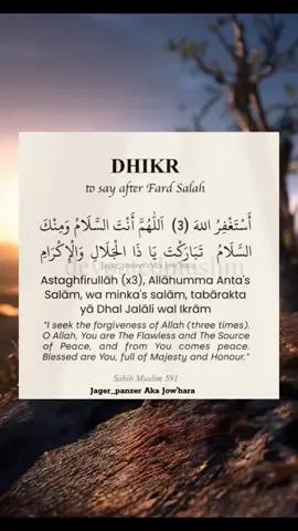 Dhikr to Say After Fard Salah. #selfreminderislamic 