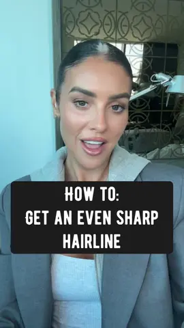 Want to know how to get an even, sharp hairline in a sleek bun? Here my my tip! #sleekbun #evenhairline #whitehaitpatch #greyhair 