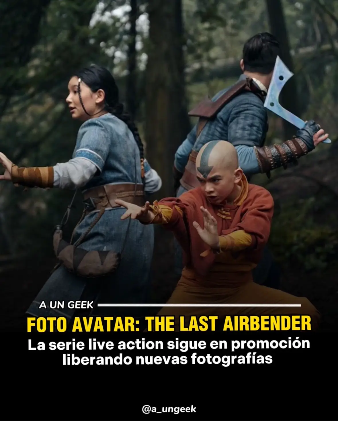 Nueva fotografía para la serie live action de #Avatar #TheLastAirbender 👈🏻 #foto #promoción #estreno #serie #netflix 