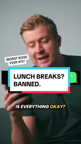 This boss decided to take away lunch from his employees, and this is what what he said. #funny #redflags #worstboss
