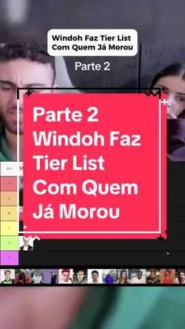 Parte 2 - Windoh Faz Tier List Com Quem Já Morou #windoh #viral #tuga #youtube #pt #foryou #trending #tierlist
