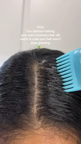 ⚠️ Only use this if you’re ready for your hair to grow like weeds 😰🌿 #rosemaryoil #rosemarywater #shinyhair #silkyhair #longhair #hairgrowth #hairoiling #haircare #hairtok #hairtiktok #hairtransformation 