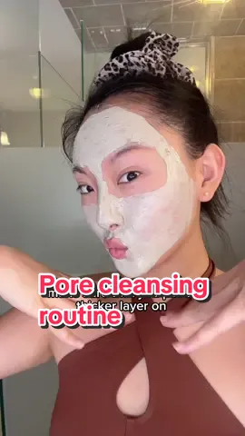 This pore cleansing routine is a Must do for combo/oily skin!! Do it 1-2 times a week❤️  #porecleanse #claymask #skincaretutorial #texturedskin #skincaretips #cleansingroutine #kbeauty 