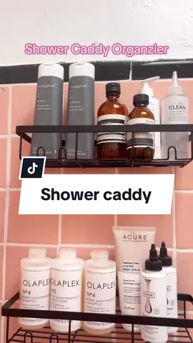 Trying to start 2024 with some organziing! Check out this easy set up shower caddy - even for non aesthetic bathrooms #bathroomorganization #tiktokshophome 