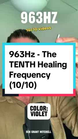 Video 10 in series of 10. ✅ ✅ ✅ ✅ ✅ ✅ ✅ ✅ ✅ ✅ 963Hz is the TENTH of the Ten Healing Frequencies. Known for clearing and energising the CROWN Chakra and activating INTUITION and DIVINE CONSCIOUSNESS. 963Hz is especially effective when listened to while practicing healing meditations/affirmations/visualisations. Get more tips on how to benefit from 963Hz when you download all Ten Healing Frequencies here: https://grant-empowerment.com/the-10-healing-frequencies/  👍 #963Hz #healingfrequency  #thetenhealingfrequencies #meditation #solfeggiofrequencies  #crownchakra #healingfrequencydevice 