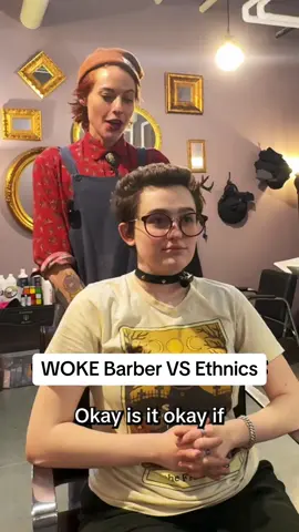 WOKE Barber VS Ethnics #haircut #barber #woke #comedy #barbershop #hair 