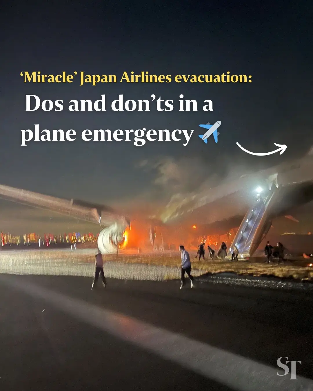 Know what to do in an emergency plane evacuation? Here are some dos and don'ts before your next flight. Read more on the linked article. #emergency #japan #plane #traveltips #traveltok 