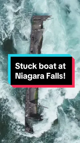 Do you think the scow will move again?? 👀 #niagarafalls #niagara #niagarafallsboat 
