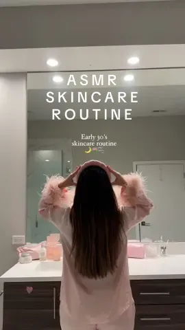 Asmr skincare routine for early 30's girlies🫧💓#asmrskincareroutine #aestheticskincare #skincarefor30s 
