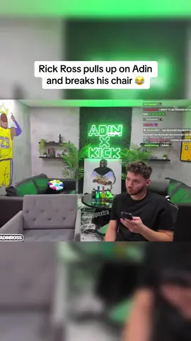 He broke the chair 😂 #adinross #adinrossclips #rickross #fyp 