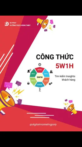 😍 Công thức 5W1H - Tìm kiếm Insights khách hàng #digitalmarketingpoly #marketingtips #marketing #LearnOnTikTok #fptpolytechnic #5w1h 
