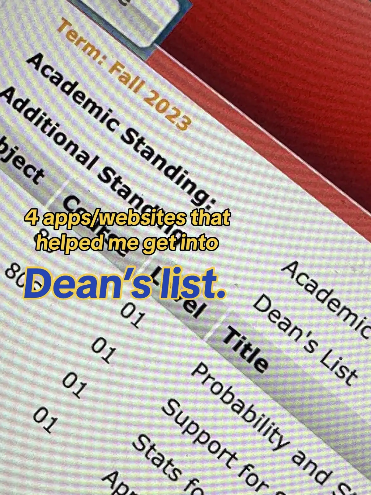 4 apps to help you to get into the Dean’s list. #deanlist #studytok #studyhacks #goals2024 #studytips 