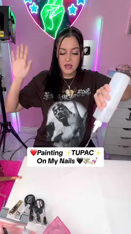 I painted TUPAC on my nails! 🤯💅🏻 Did I do him justice??? 🤔  #2pac #tupac #2pacnails #bandananails #tupacnails #aquanails #aquariumnails #moneynails #nailart #nailsart #nails #nailtok 