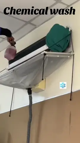 Chemical wash with Canvas bag cleaning process 😎#fyp #selangor #kl #malaysia #panas #cuciaircon #aircon #aircontaksejuk 