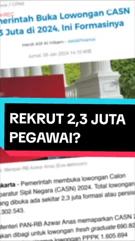 Pemerintah membuka lowongan Calon Aparatur Sipil Negara (CASN) 2024. Total lowongan yang dibuka ada sekitar 2,3 juta formasi atau persisnya 2.302.543. #casn #rekrutmenasn2024 #menpanrb #pegawai #pemerintah #pppk #azwaranas 