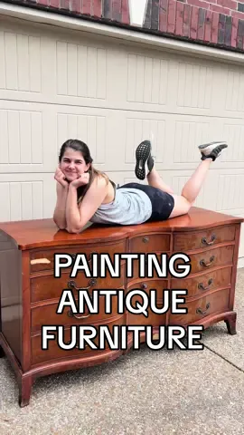 Did I save or ruin this dresser? 🫣 Paint Color: Tuscany Green #furnituremakeover #antiquefurniture #painteddresser #diyproject #dresserdiy 