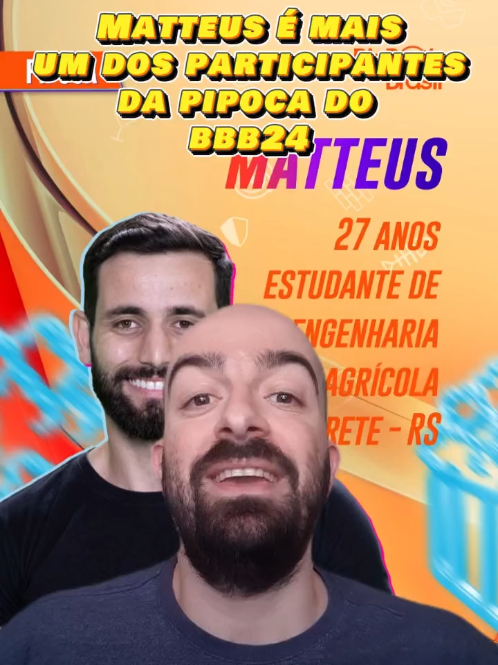 Matteus é mais um dos participantes da pipoca do BBB24 #bbb #bbb24 #bigbrother #bigbrotherbrasil #matteus