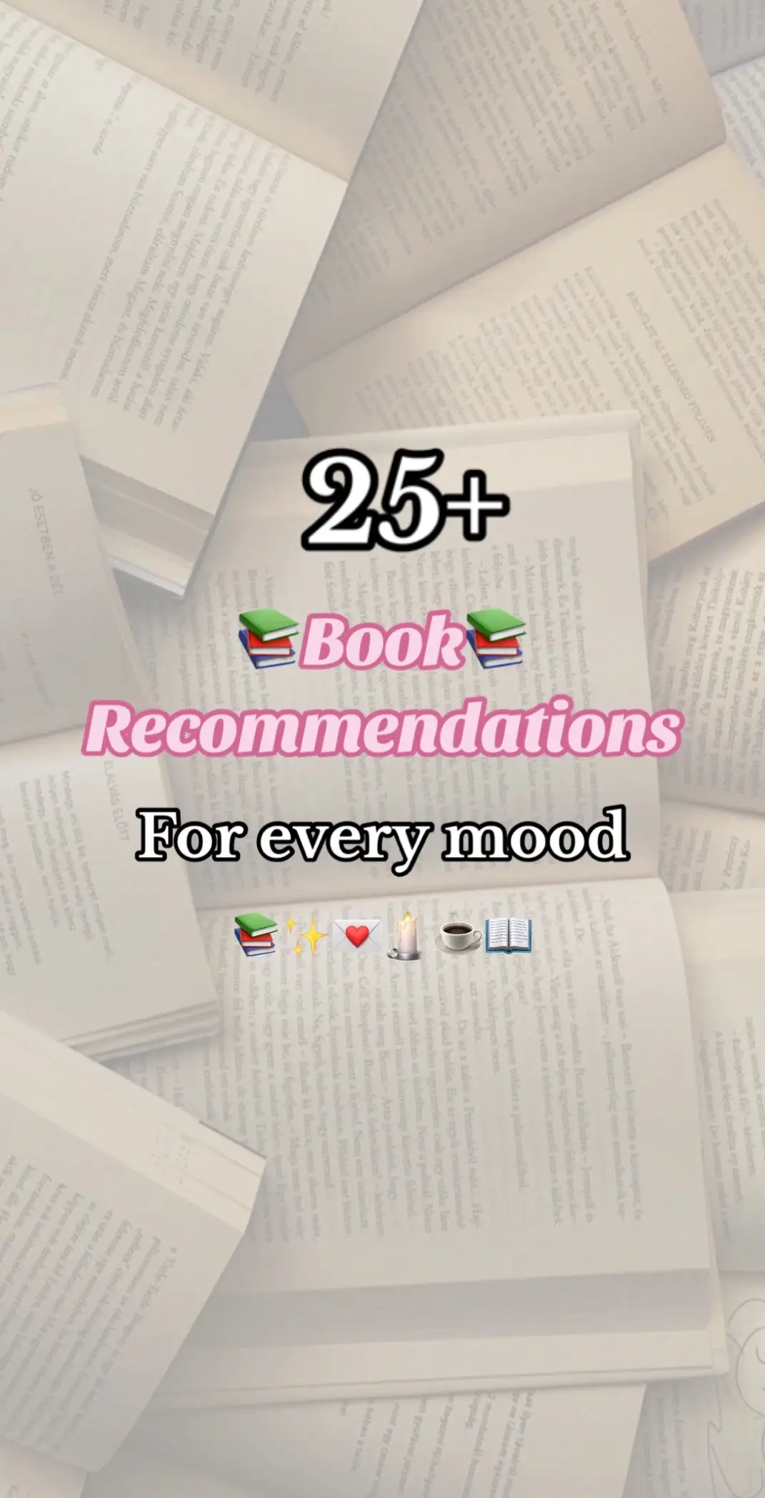 Book recommendations for 2024 based on the mood you’re in!📚 So many of my favorite 5 star reads are in these lists! Do you see any of your favorites? #bookrecommendations #bookrecommendations2024 #2024bookrecommendations #2024books #mustreadbooks #BookTok #viralbooks #fantasybookrecs #romancebookrecs #kindleunlimitedbooks #bookrecs #5starbooks 