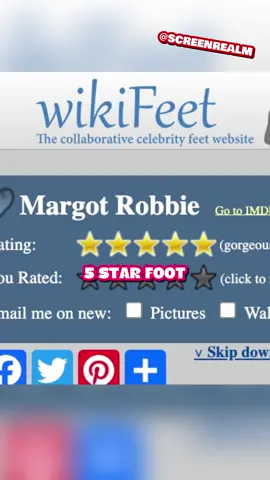 #MargotRobbie reacts to her #WikiFeet score!  🦶🦶🦶🦶🦶🦶 #margotrobbieedit #margotrobbiebarbie #actress #celebrity #margotrobbiedit #margotrobbiemovies #margotrobbiefeet #celebrities #celebfeet #celebvids #celebrityvideos #cinema #movies #film #margotrobbiefans 