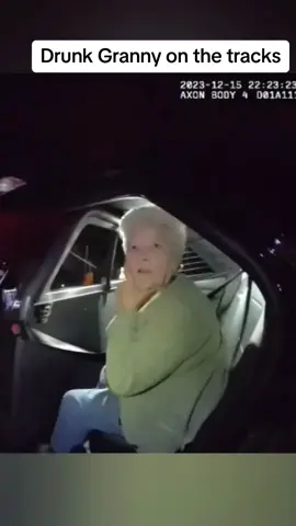 Drunk Granny on the tracks #cops #police #policeofficer #arrested #trafficstop #copsoftiktok #law #foryoupage #viral #usa 
