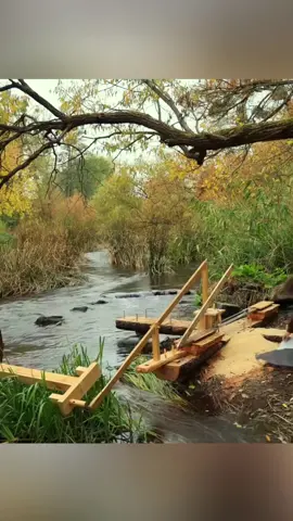 Fully automated outdoor living with water engineering #bushcraft #bushcraftsurvival #Outdoors #campinglife #foryou #fyp 