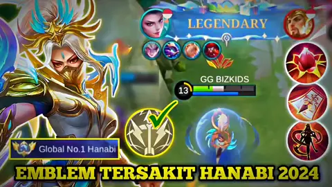 hanabi New emblem & build tersakit 2024! #hanabi #hanabitiktok #fyp #fypviraltiktok🖤シ゚☆♡ #mlbb #mobilelegends 