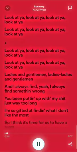 Runaway as fast as u can🎶 #runaway #kanyewest #spotify #music #song #fyp 