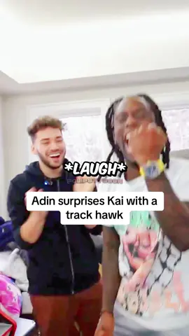 Adin Ross surprises Kai Cenat with a modded Track Hawk #fyp #adinross #kaicenat #trackhawk 