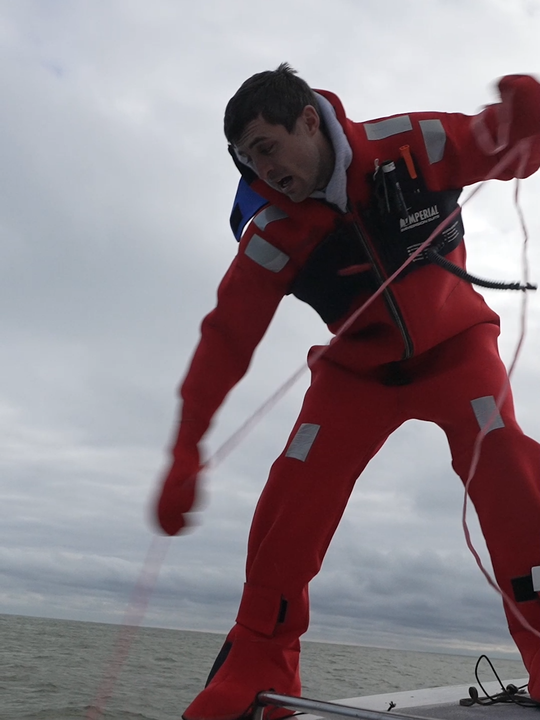 We're required to have safety equipment onboard! This is not only a demonstration to share what we have, but also good practice for us! This is old gear, but the modern stuff is similar. Full video is up now! #maine #fishing #commercialfishing #lobsterfishing #ocean #boating #safety #survival #interesting #didyouknow #educate #learn