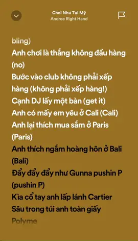Chơi Như Tụi Mỹ | Andree Right Hand #lyrics #spotify #AndreeRightHand #karaoke #beat #fyp #viral #music #xuhuong