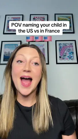 POV naming your child in the US vs in France #france #french #usa #american #cultureshock #frenchculture #americanculture #americaninfrance #livinginfrance #babynames #parenting 