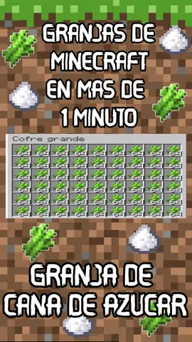 GRANJAS EN 1 MINUTO GRANJA DE CAÑA DE AZUCAR SIGUEME #Minecraft   #granjasminecraft   #minecraftshorts