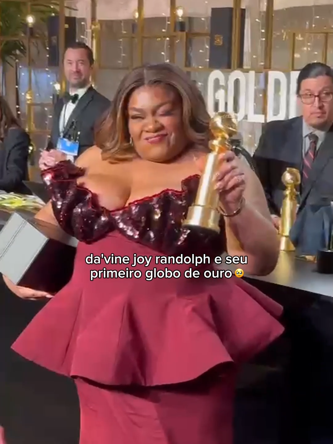 da'vine joy randolph levou pra casa o prêmio de melhor atriz coadjuvante por os rejeitados! <3 #TikTokFashion #goldenglobes #davinejoyrandolph #theholdovers