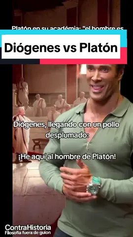 Cuando Platón definió al hombre como un “animal bípedo sin plumas” y fue elogiado por su definición tan astuta, Diógenes desplumó una gallina y la arrojó en la Academia de Platón, anunciando: “He aquí el hombre de Platón”. #platon #diogenesdesinope #pollo  #diogenes #antiguagrecia #clasico  #filosofos #contrahistoria1 #grecia  #babydonthurtme #epocaclasica 