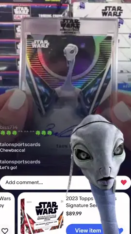 Missed it by one box! Don’t ask me why I like Chewbacca so much, probably couldn’t even give you a good answer. All I know is he’s my dude when chasing Star Wars Cards. Even if it’s the Fake Chewbacca. Way too much fun in @mamabreaks live at @ebaycollectibles the other day. She’s one of my favorite people in the hobby, so make sure to give her a follow if you don’t already. Always doing big things! Hope you enjoyed! . #thehobby #whodoyoucollect #baseballcards #basketballcards #starwarscards #psa10 #sportscards #sportscard #starwars #starwarsgalaxy #topps #fyp #blowthisup 