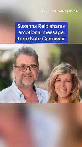 Susanna Reid choked back tears as she shared an emotional message from fellow Good Morning Britain presenter Kate Garraway, following the death of her husband Derek Draper, after an almost four year battle with Covid.   #fyp #news #kategarraway #derekdraper #rip #gmb #uknews #goodmorningbritain #restinparadise #covid #battle #susannareid 