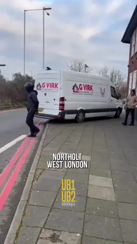 Van driver drives towards incoming traffic 