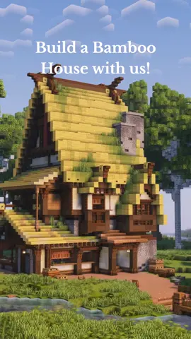 A minecraft survival friendly Bamboo House I collabed w/ @jpcorex  #Minecraft #minecrafttutorial #fyp 