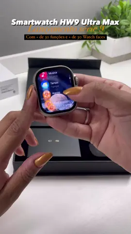 O HW9 ULTRA MAX SÉRIE 9 (AMOLED) Possui um design sofisticado Super Premium com fino acabamento e é idêntico ao modelo Ultra da Maça e destaca-se de outros smartwatches do mercado de várias maneiras #smartwatch #relogiointeligente #hw9ultramax #smartband 